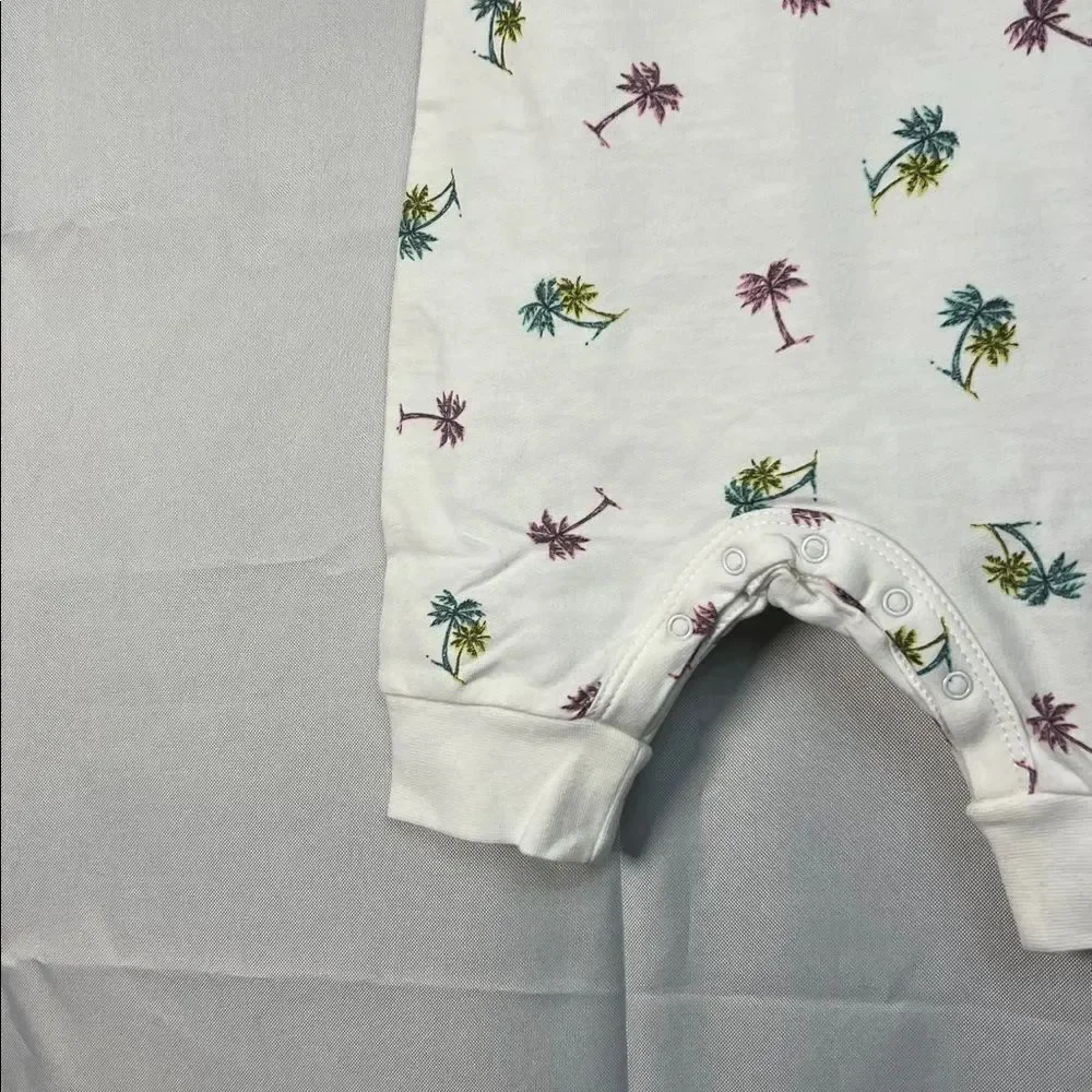 Grayson Mini cotton shortie romper with palm tree print New with tags